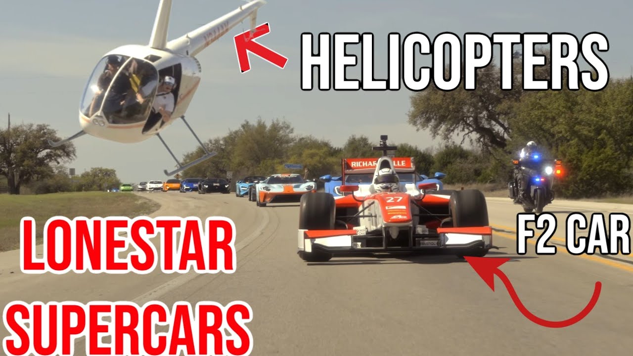 Helicopters & F2 Car Shut Down Craziest Supercar Rally Ever!!