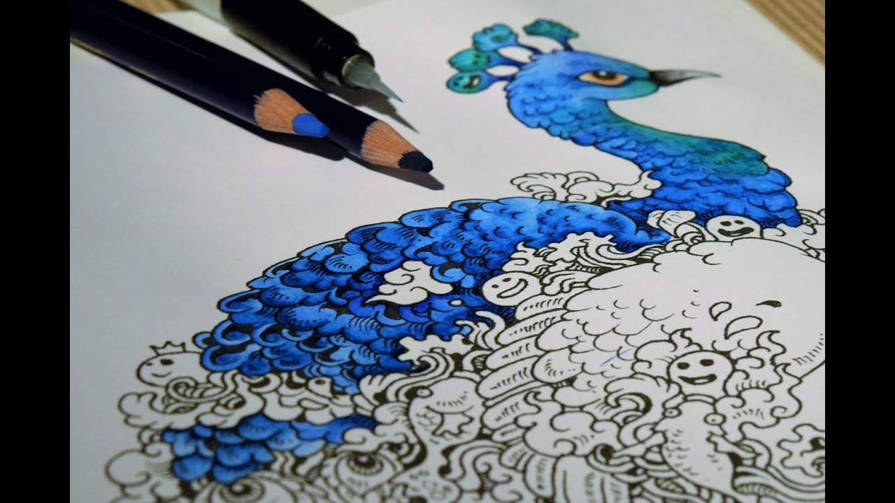 Kerby Rosanes - Doodle Invasion - How to color with Derwent Inktense - Part 1
