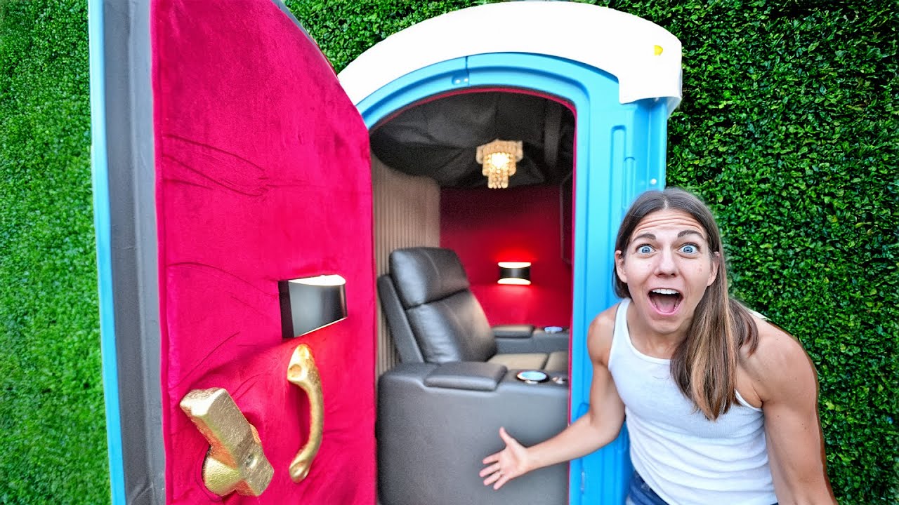 I Turned a PORTA-POTTY to a MOVIE THEATER