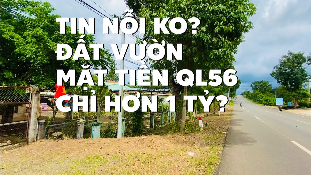 Quá rẻ! Vườn trái cây ao cá rất đẹp ngay mặt tiền QL56 chủ gồng ko nỗi phải bán (ĐÃ BÁN)
