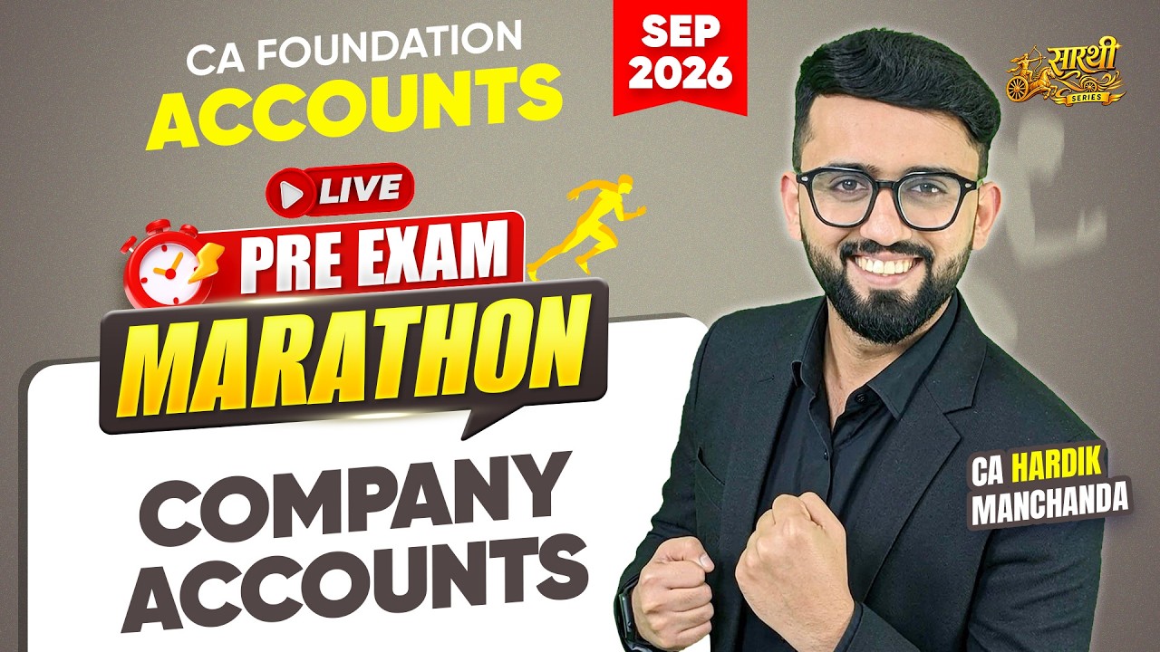 Company Accounts - Unit 3 to 6 | ONE SHOT | CA Foundation Accounts | CA Hardik Manchanda