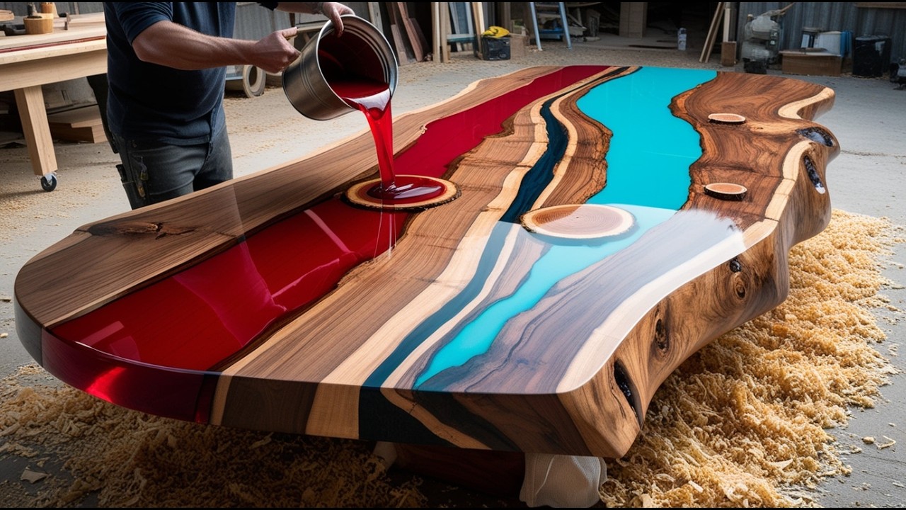 How I Built a High-End Epoxy Table Using Reclaimed Wood