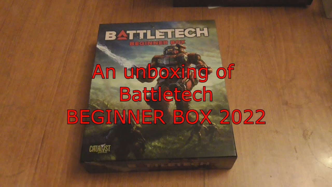An unboxing of Battletech BEGINNER BOX 2022 set