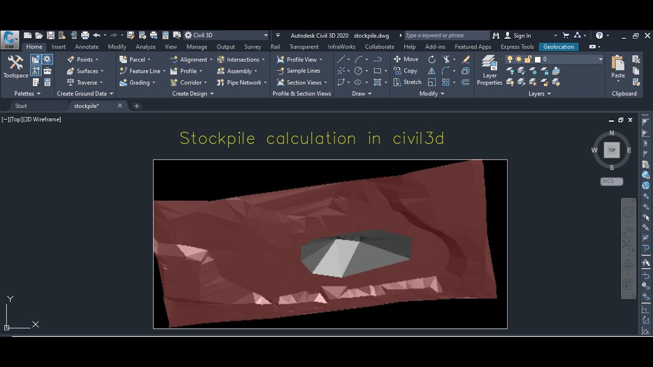 #how to #calculate #stockpiles #volume in #civil3d in urdu and hindi