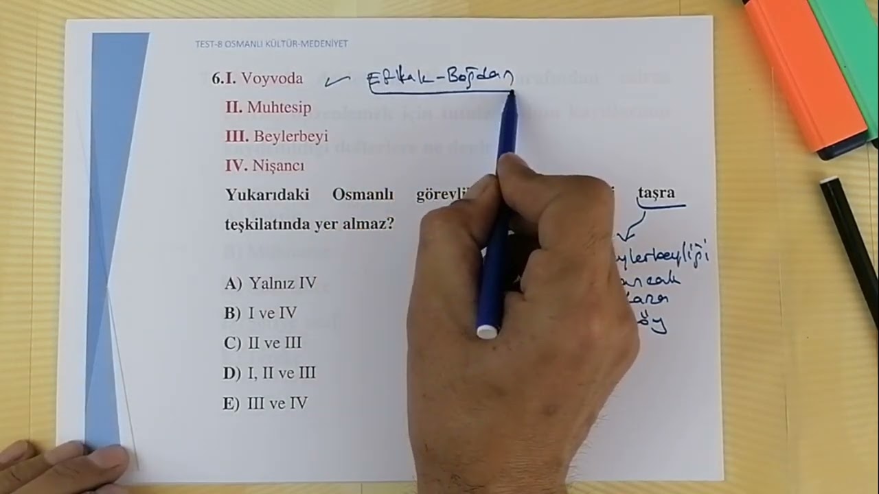 2022 KPSS TARİH SORU ÇÖZÜMÜ (Osmanlı Kültür Medeniyet) - TEST8 - ERKAN AYRANCI
