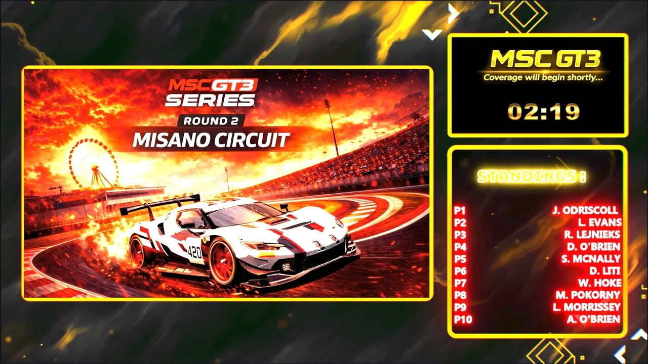 MSC Racing League | GT3 Series | Misano Grand Prix | Round 2 - Season 3