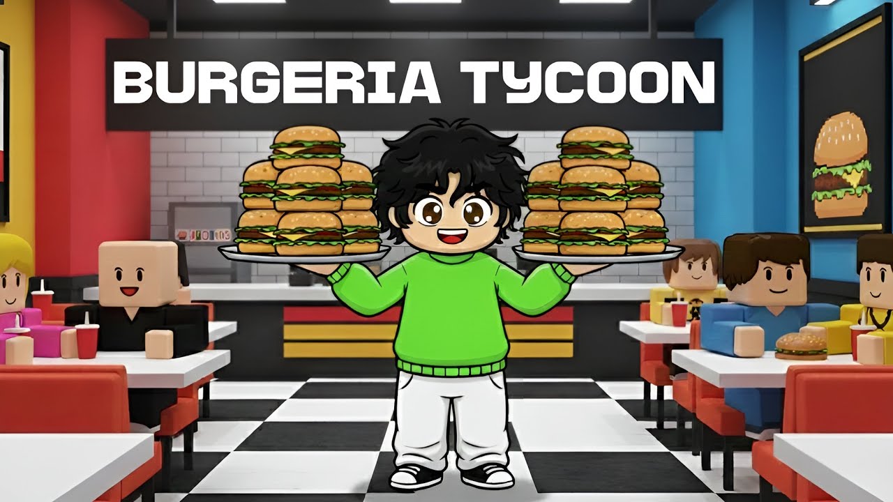 I BUILT MY OWN BURGER SHOP IN BURGERIA TYCOON!! (ROBLOX)