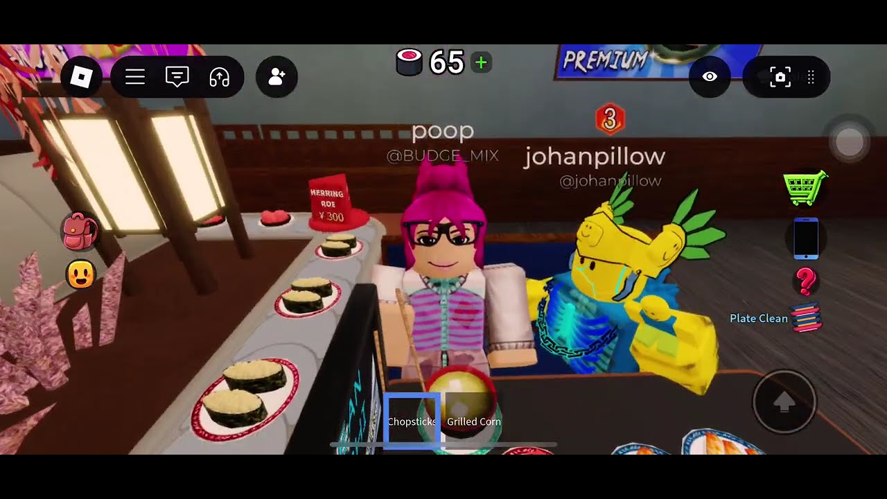 playing sushi resto at roblox