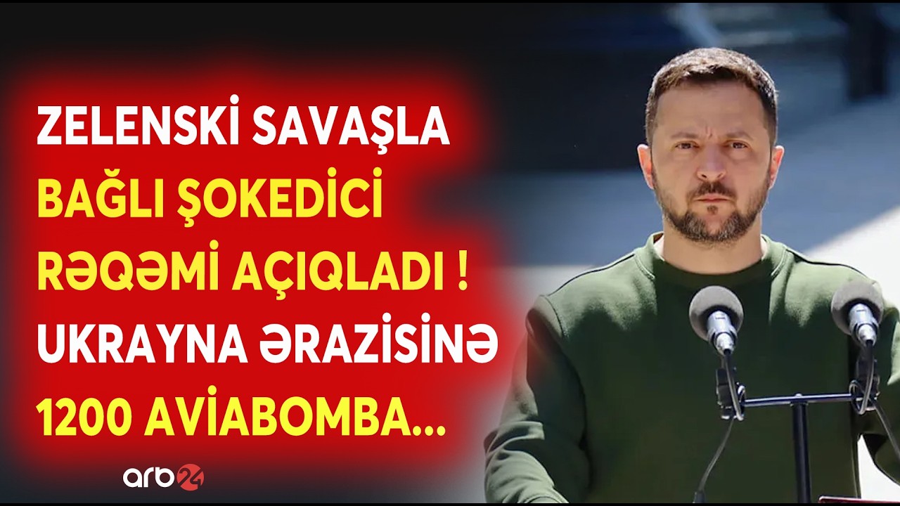 SON DƏQİQƏ! Zelenski MÜHARİBƏ İLƏ BAĞLI FAKTI AÇIQLADI - Rusiyadan Ukraynaya 1200 AVİABOMBA...