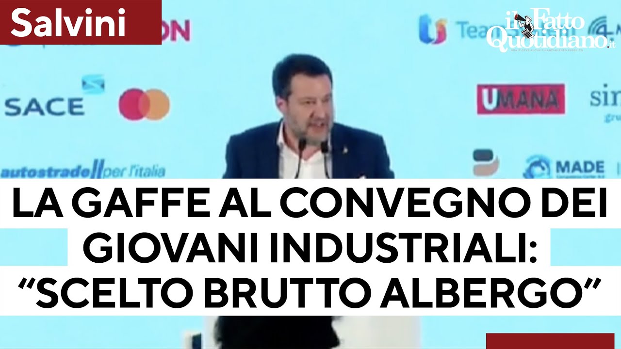 Gaffe di Salvini al convegno dei giovani di Confindustria, tra insulti e annunci: 