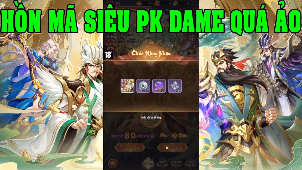 Samkok Tam Quốc Bung V&eacute; Roll UP M&atilde; Si&ecirc;u L&ecirc;n Hồn 1 Buff Cực Mạnh PK TOP Dame Si&ecirc;u Khủng