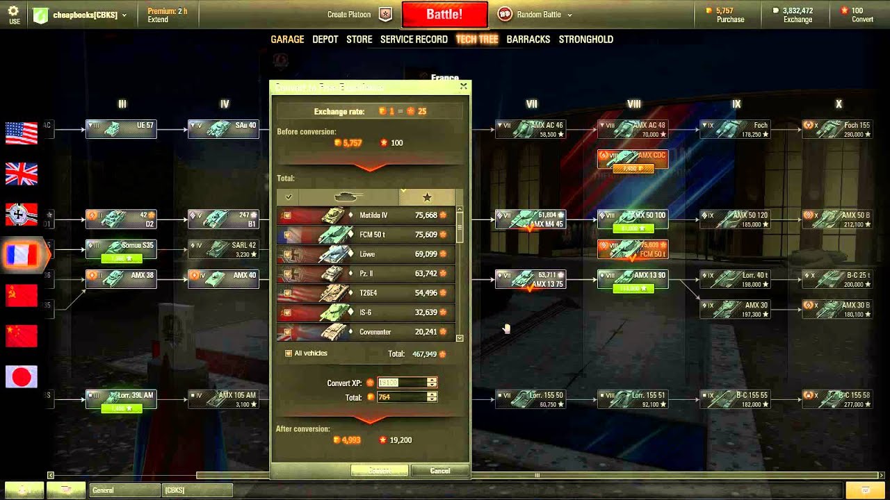 World of Tanks - Free Experience and Combat Experience