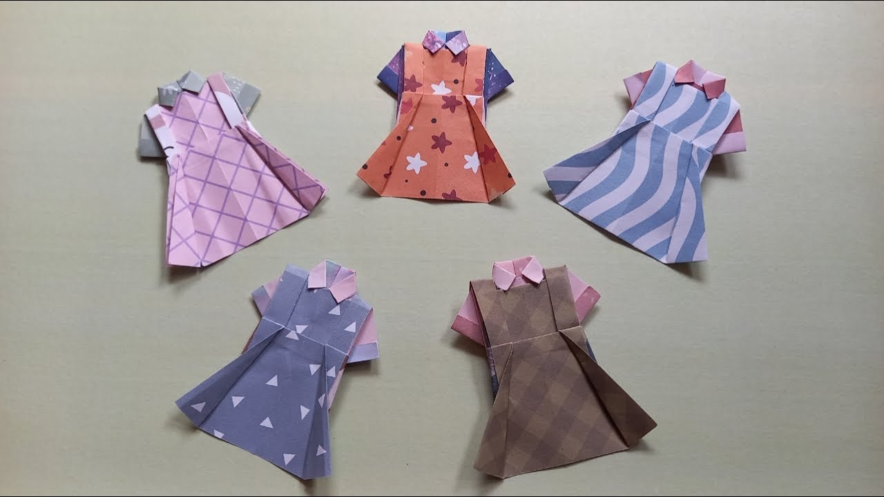 Origami Baju Wanita / Cara Membuat Origami Baju Wanita