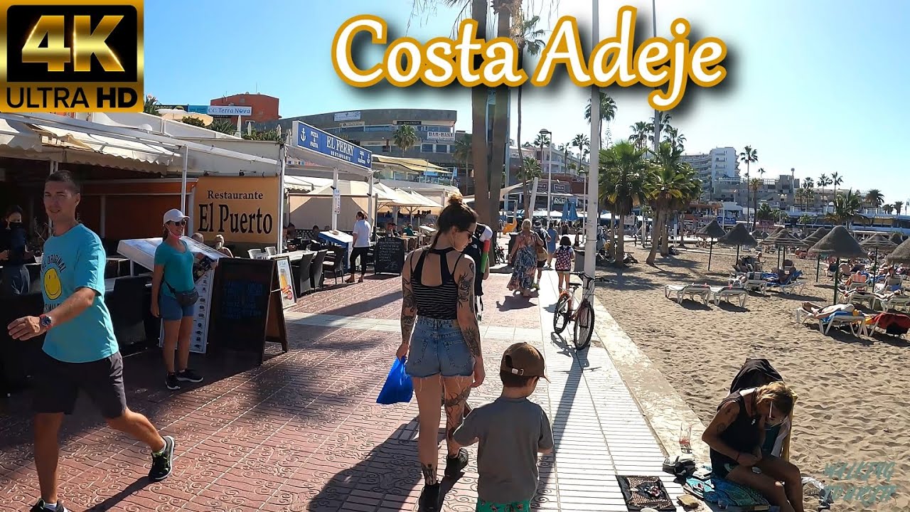 TENERIFE | Playa la Pinta & Puerto Col&oacute;n [A lot of tourists - Jan 2022 🌞] | Walking Tour [4K]