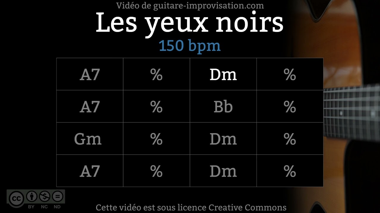 Les Yeux Noirs / Dark Eyes (150 bpm) : Gypsy jazz Backing track / Jazz manouche