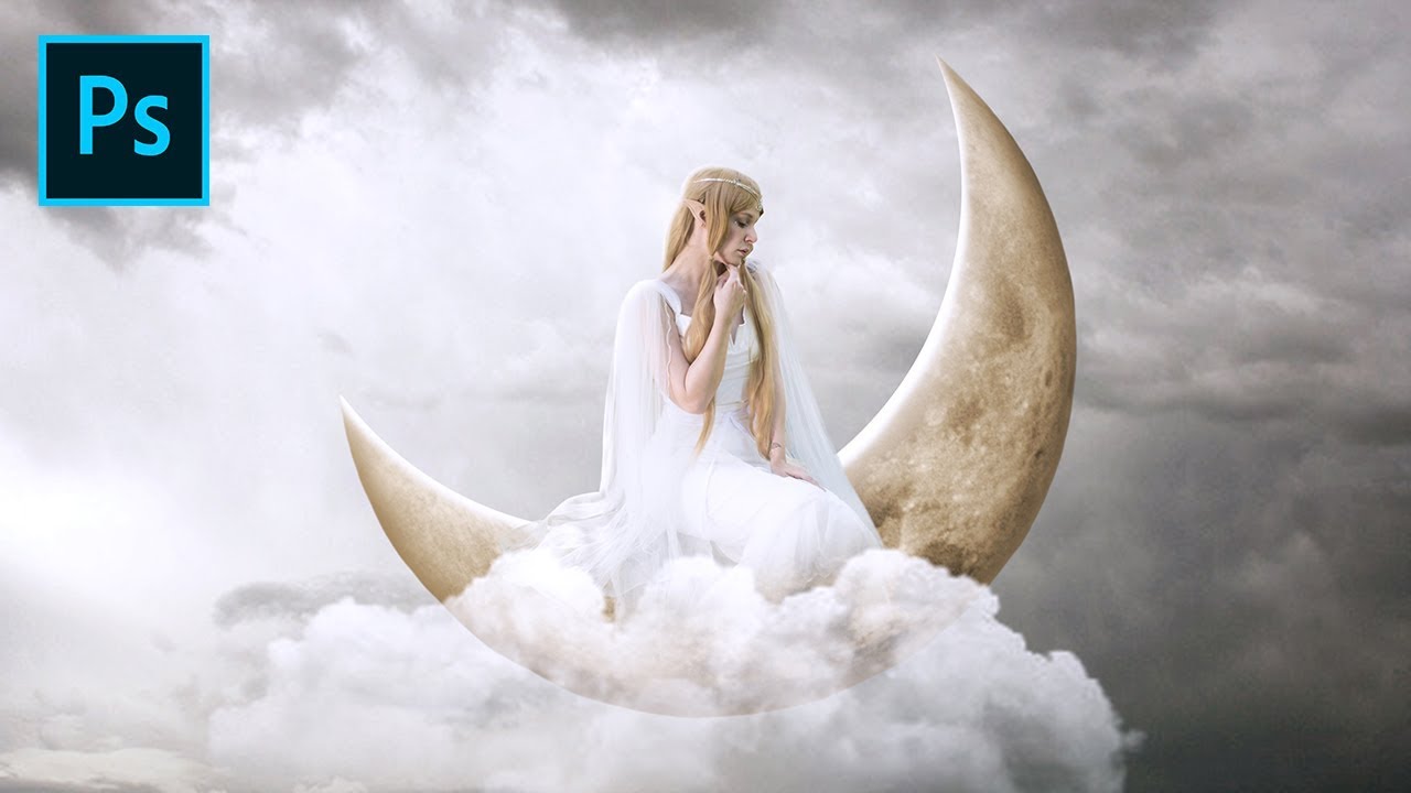 Fantasy Princess Moon Photoshop Manipulation Tutorial