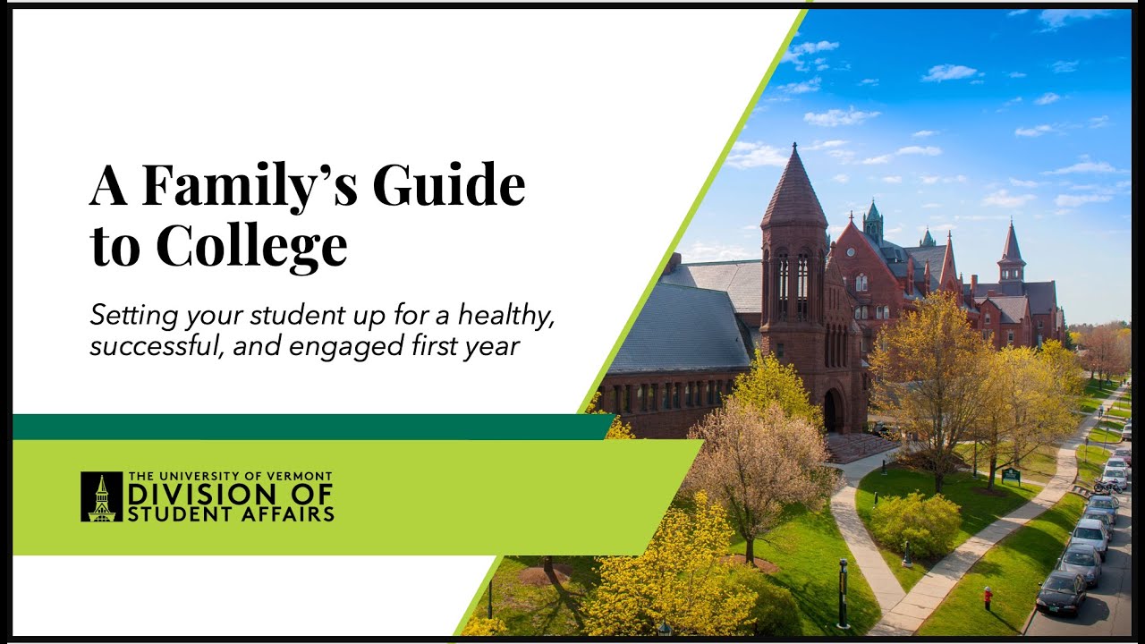 A Family Guide to College Transition—UVM Summer Virtual Orientation Webinar