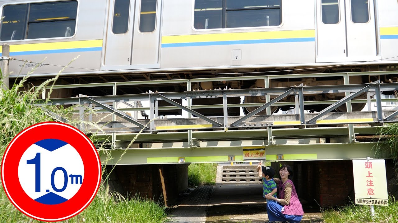 高さ1.0m 姉ヶ崎にある本当に低すぎるガード下  Japan's lowest iron bridge
