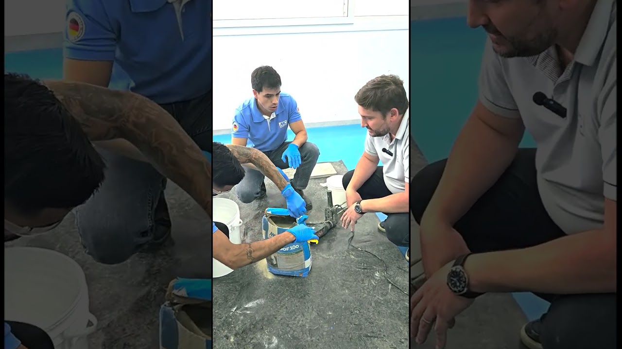 Como é feito a mistura do MC PROOF 100 Fácil aplicação com trincha, desempenado ou projetada.