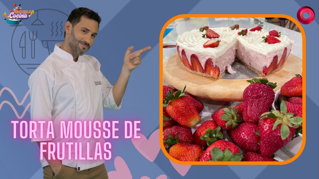 Torta mousse de frutillas | #EscuelaDeCocina