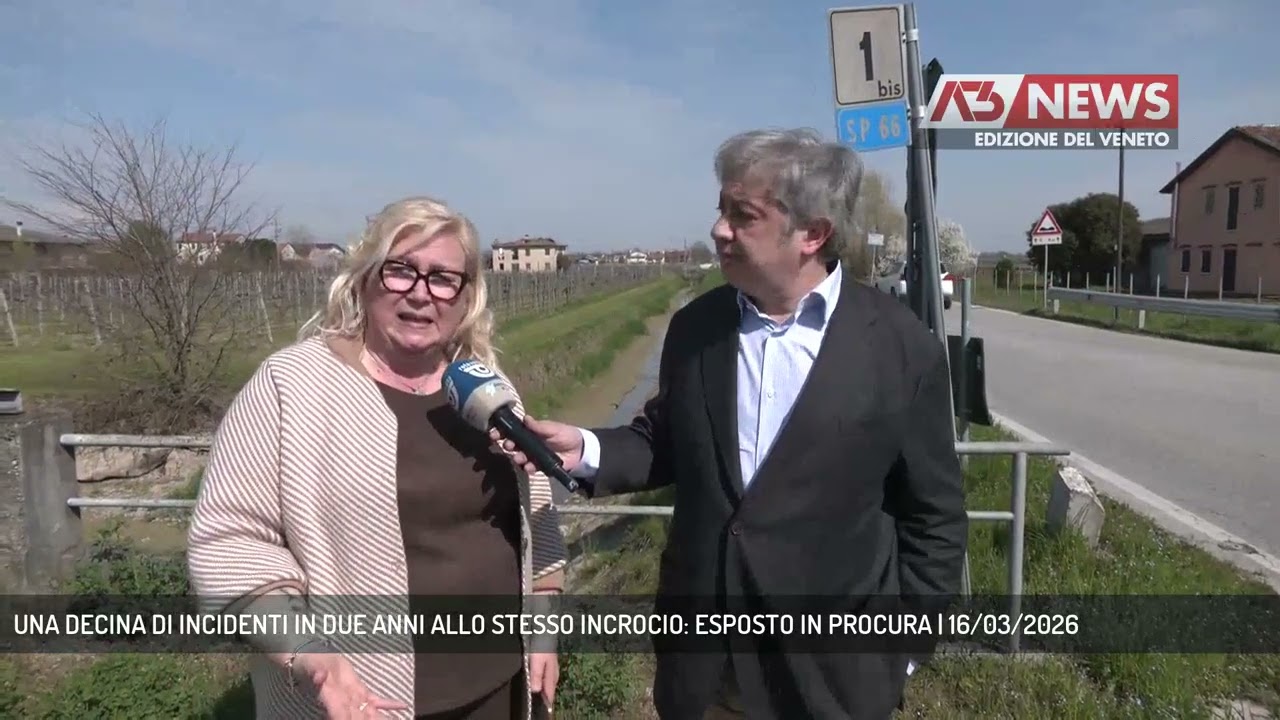 UNA DECINA DI INCIDENTI IN DUE ANNI ALLO STESSO INCROCIO: ESPOSTO IN PROCURA | 16/03/2026
