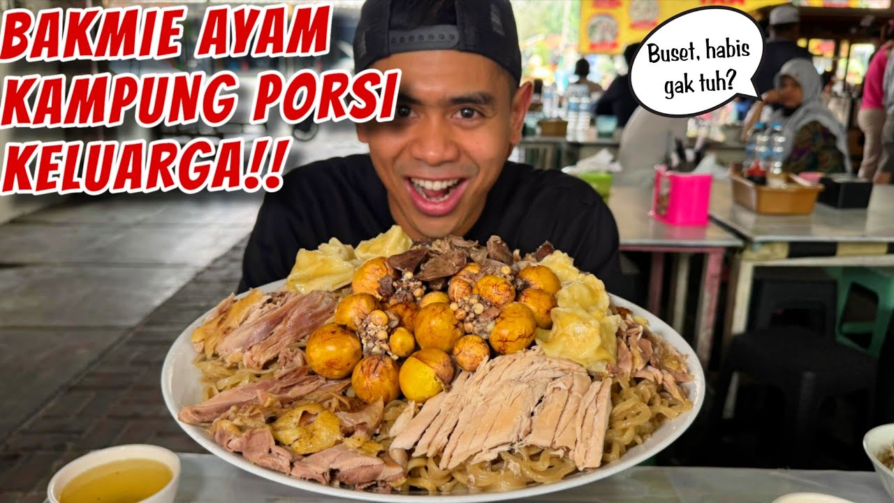 MUKBANG BAKMIE AYAM KAMPUNG PORSI TERBRUTAL DI INDONESIA!!
