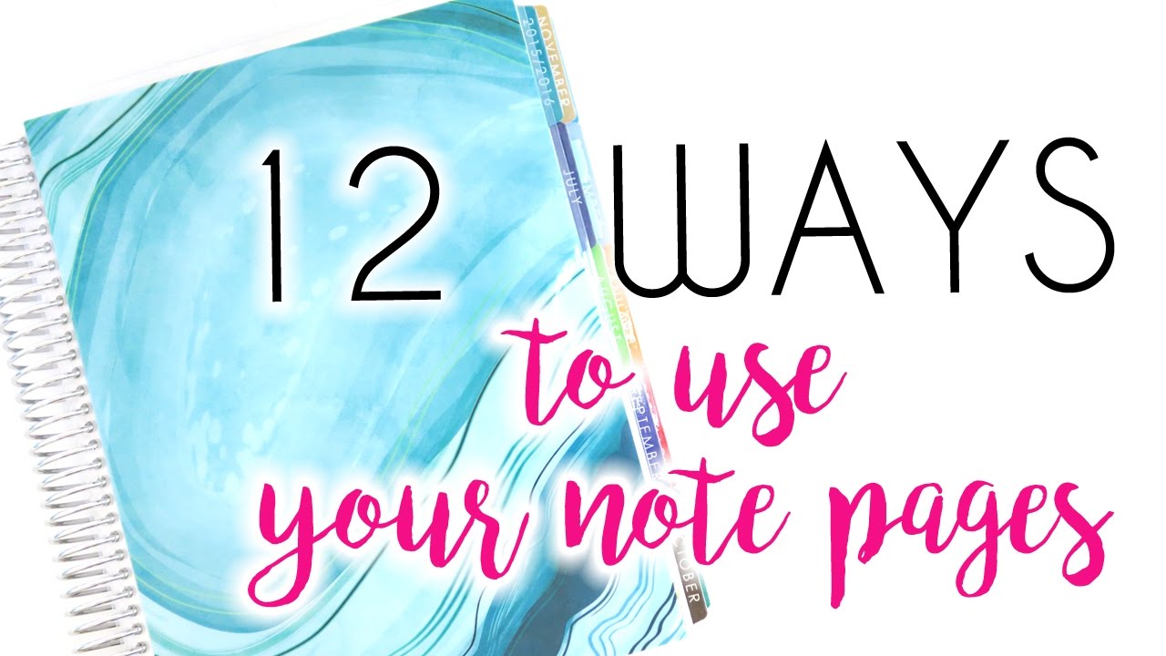 VIDMAS DAY 22 // 12 WAYS TO USE THE NOTES IN YOUR ERIN CONDREN // POPFIZZPAPER