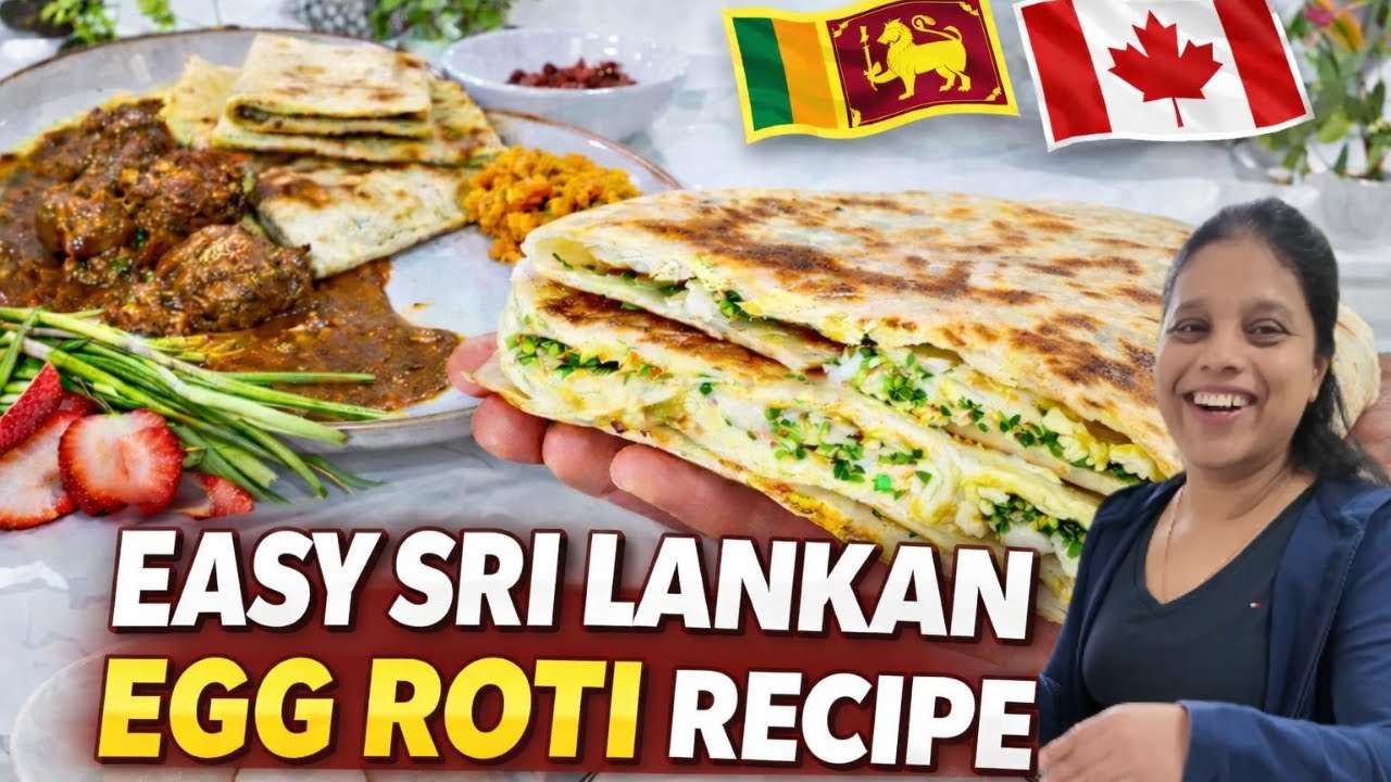 Easy Sri Lankan Egg Roti Recipe | Crispy Stuffed Egg Flatbread at Home