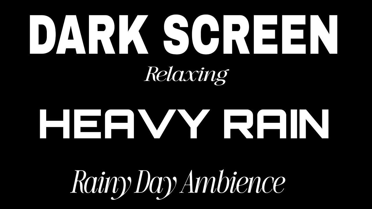 Heavy Rain Sound for Sleep | Black Screen Rain | 10 Hours Relaxing Sound