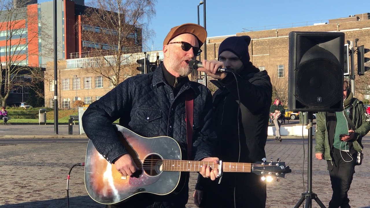 Billy Bragg playing The Great Leap Forward at the University of Birmingham #UCUStrike Rally