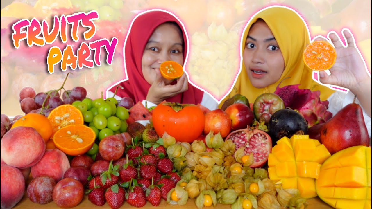 FRUITS PARTY PART5 | PEACH NECTARINE PLUM FIR MERAH ANGGUR KESEMEK CIPUKAN | MUKBANG BARENG MAMA✨