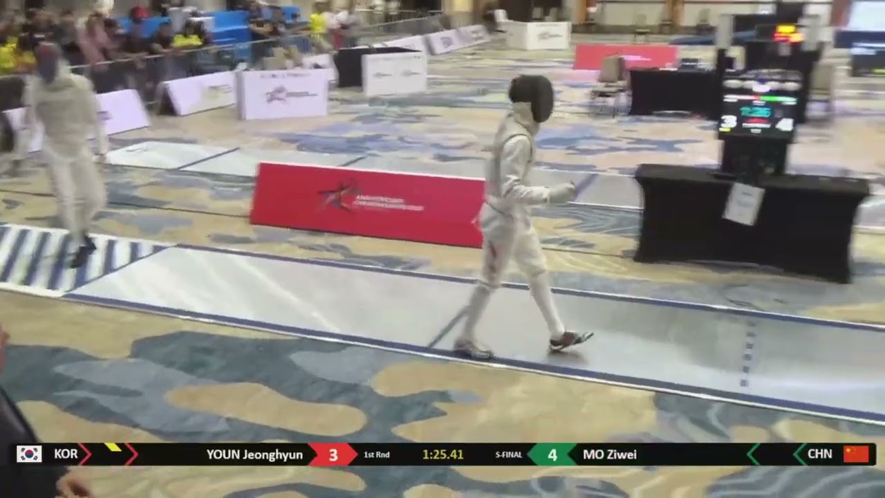 Asian Champs 2025 SMF - L4 - Youn Jeonghyun KOR v Mo Ziwei CHN