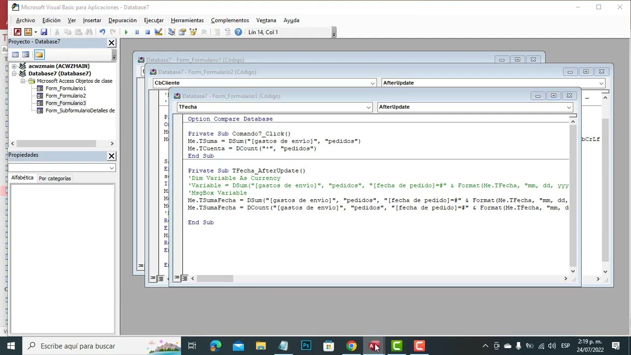 Access Vba uso de dsum y  dcount
