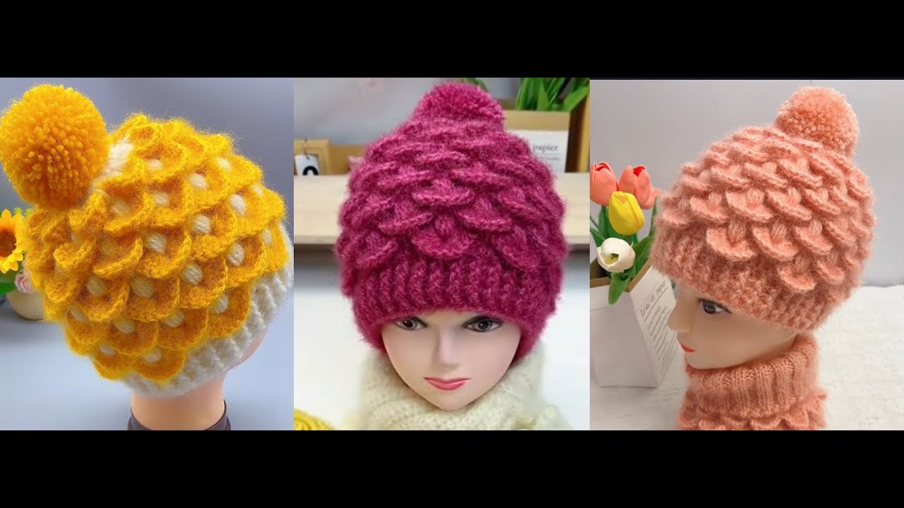 Unique and beautiful pattern beanie hat tutorial