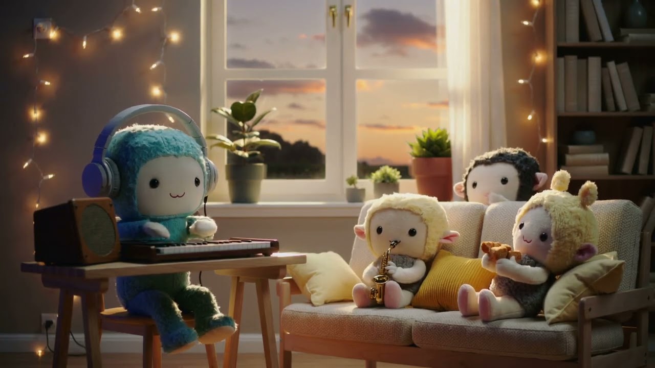 Fuggler Relaxing Lofi Room – Cozy Plush Evening Ambience for Sleep & Study