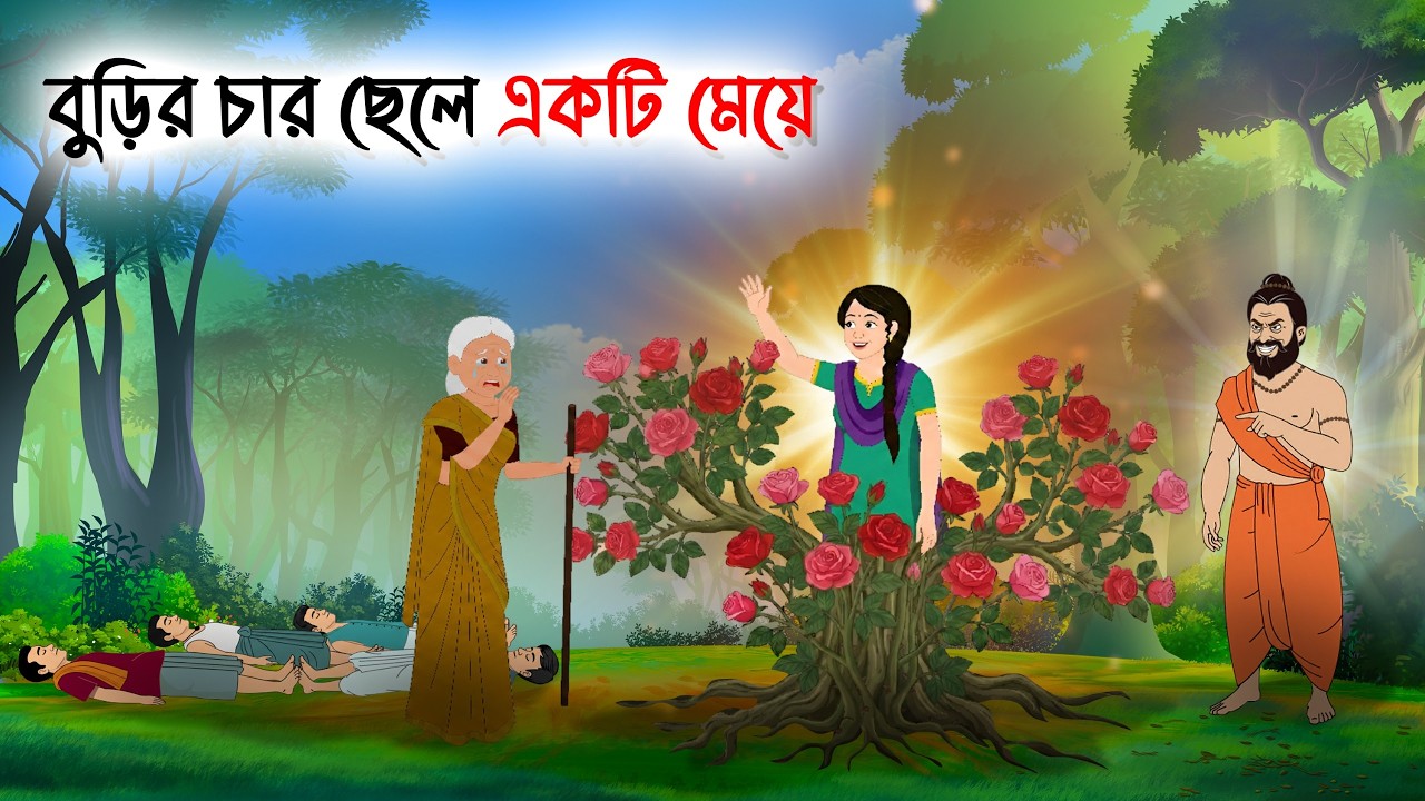 বুড়ির চার ছেলে একটি মেয়ে | Bengali Fairy Tales Cartoon | Rupkothar Bangla Golpo | Thakumar Jhuli