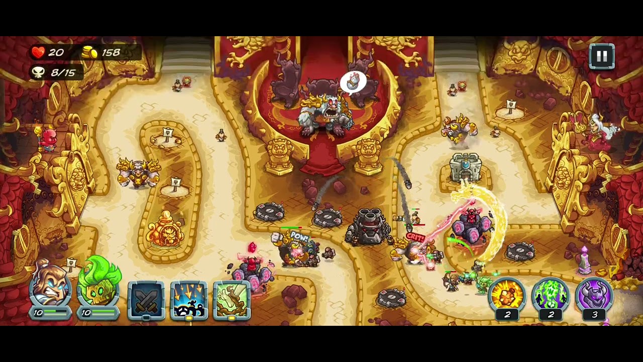 The Demon King Stronghold Campaign Stage (without dlc towers and heroes, and paid towers and heroes)