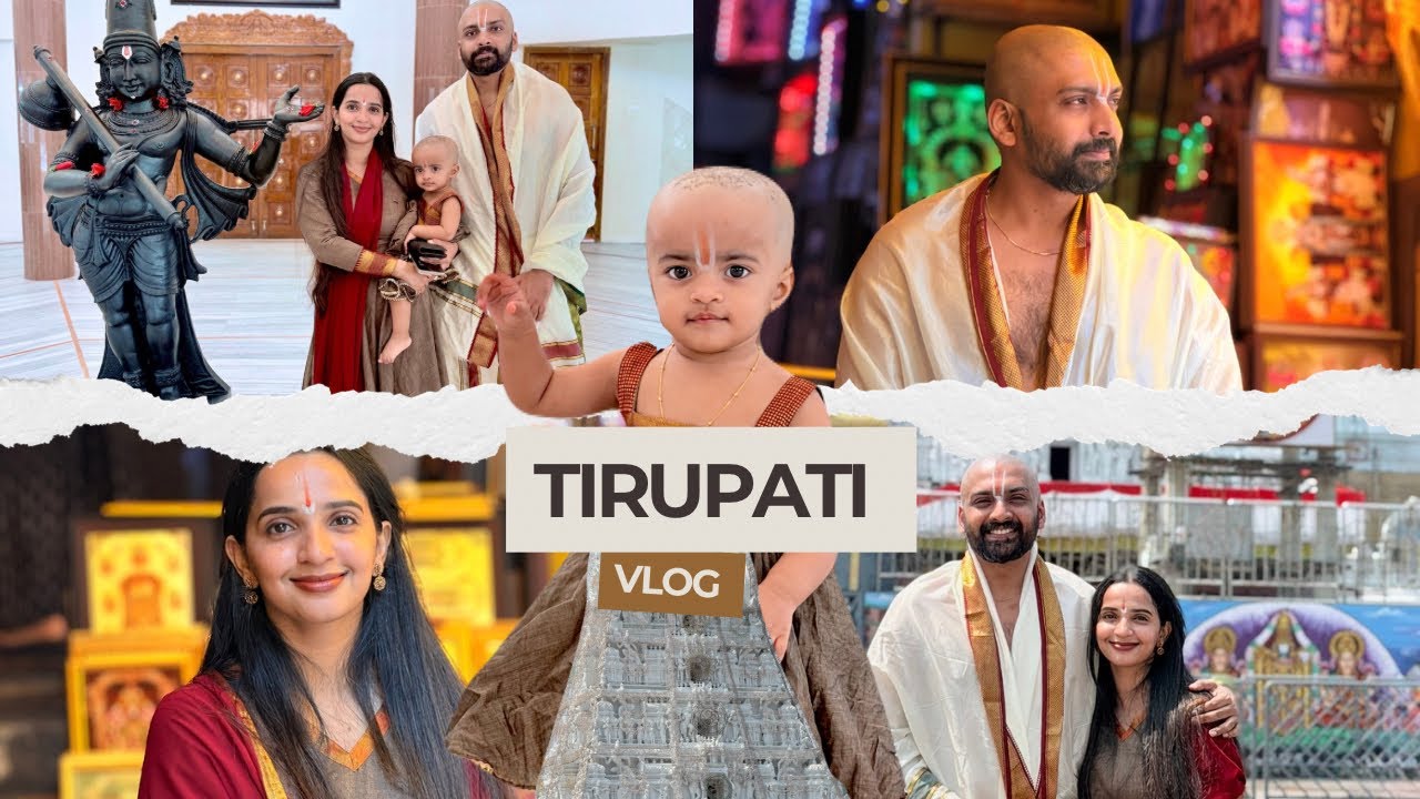 Tirupati Motta 😇 | Tirumala Temple ✨ | Vlog | Malavika Krishnadas | Rutvi Thejus | Thejus Jyothi 