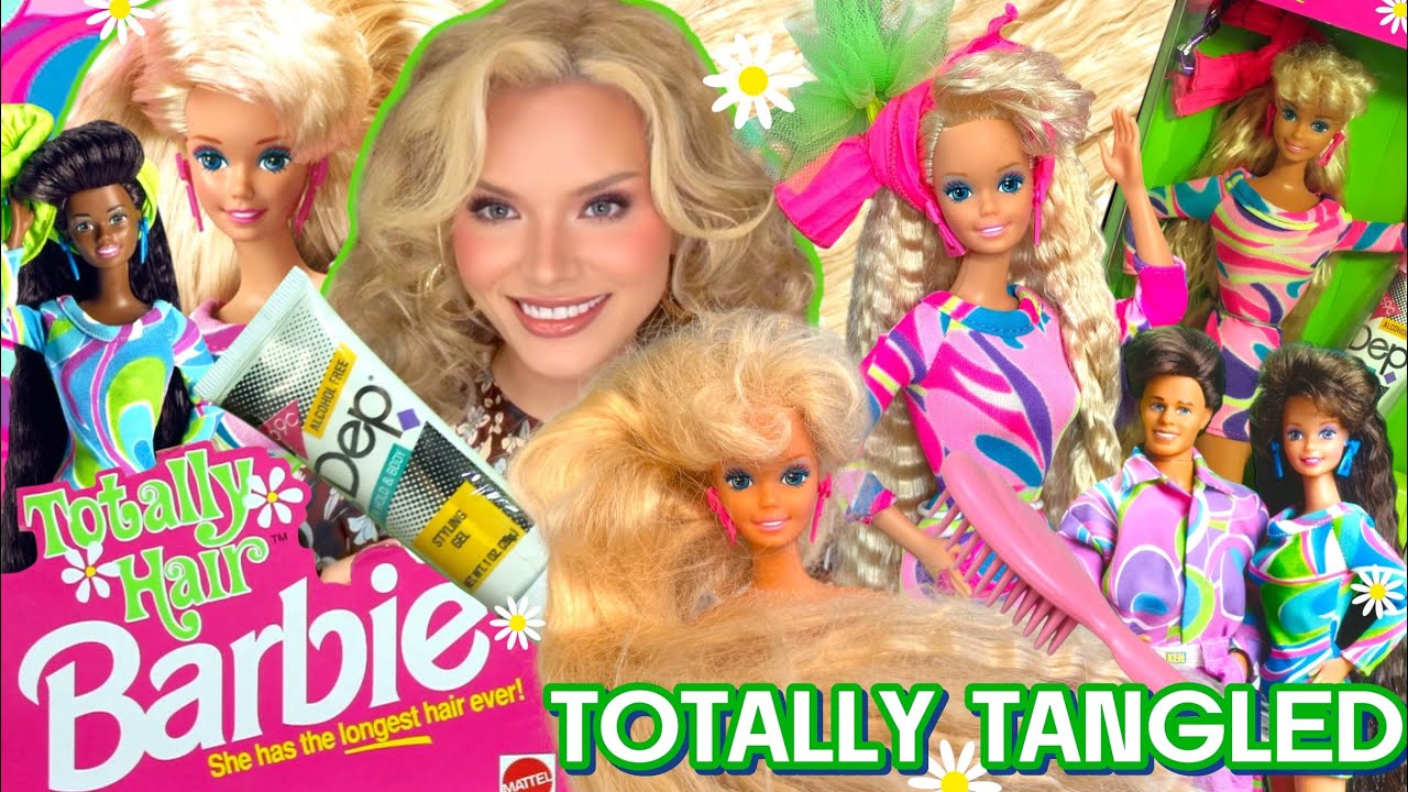 1992 TOTALLY HAIR BARBIE RESTORATION! HOW TO CRIMP BARBIE HAIR! BEST SELLING BARBIE DOLL OF ALL TIME