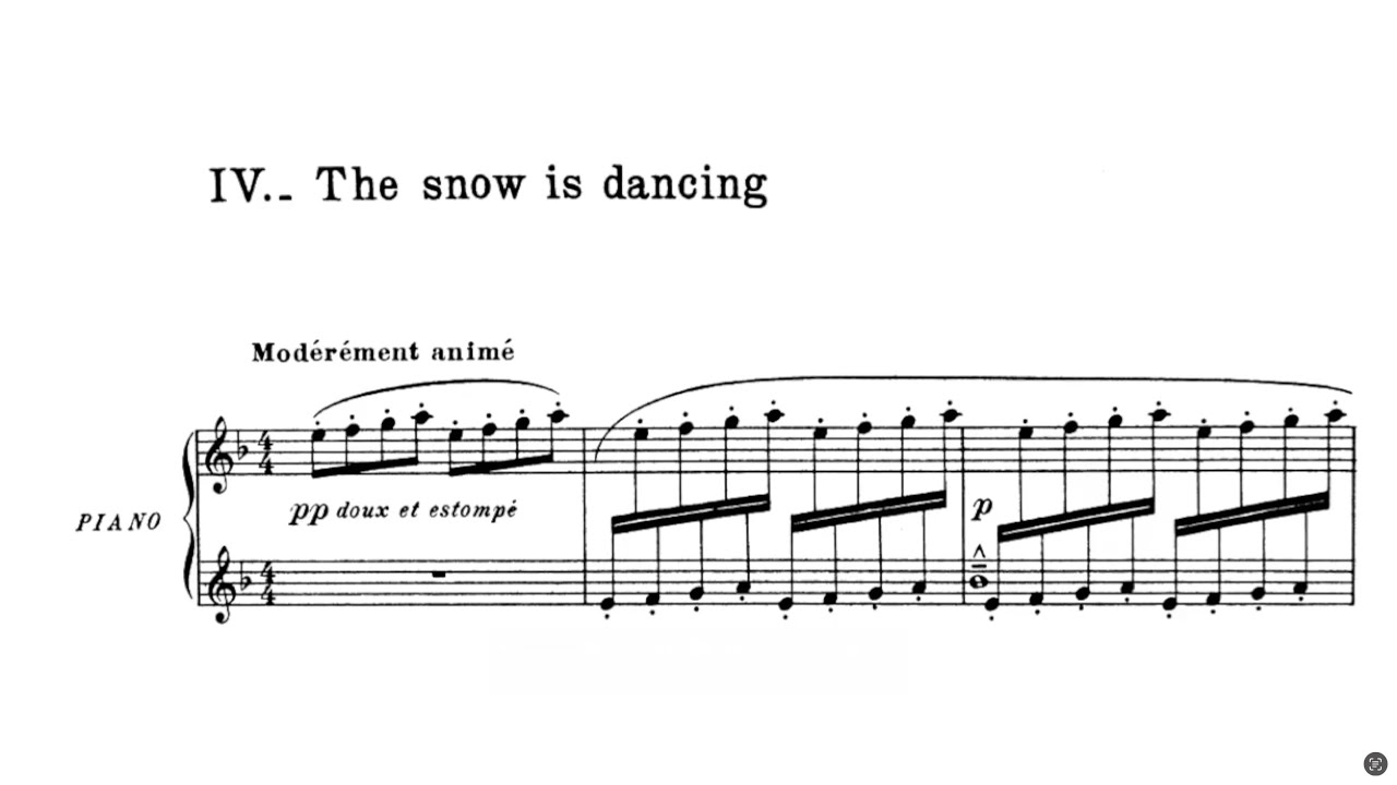 Debussy plays Children's Corner: IV. The Snow is Dancing
