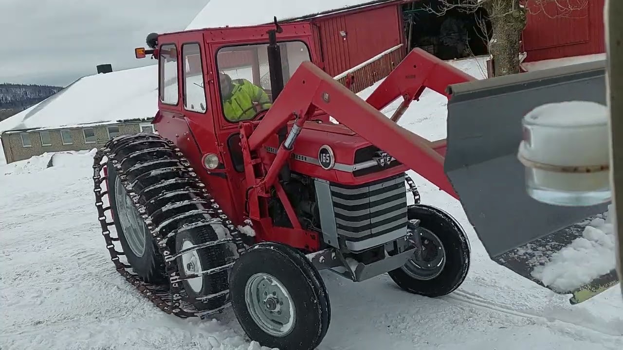 skota snø med MF 165