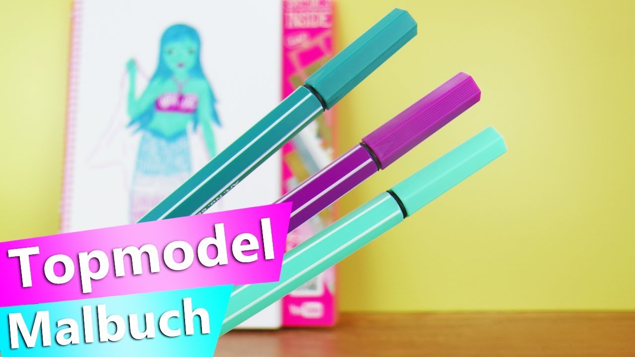 TOPMODEL MALEN | Was malt Kathi mit nur 3 Stiften? Three Marker Challenge Topmodel Malbuch DIY