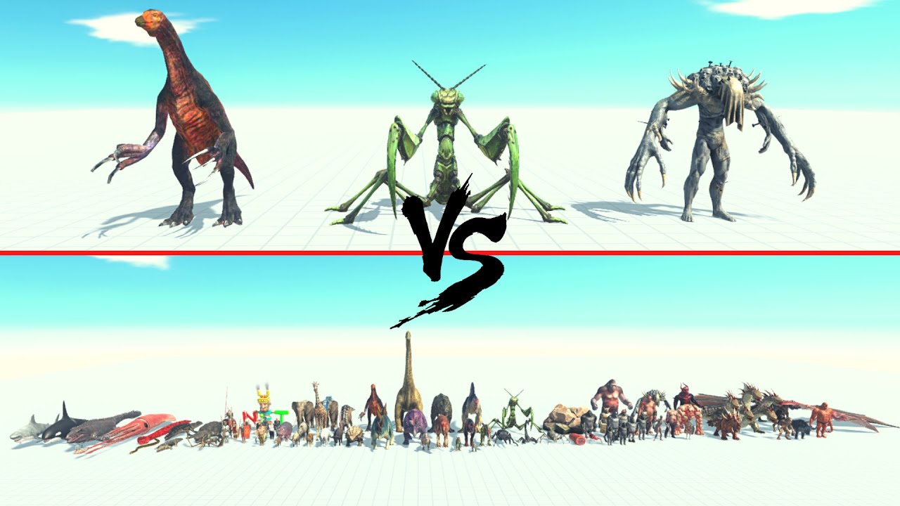 Long Claws Team Vs All Units ARBS | Animal Revolt Battle Simulator