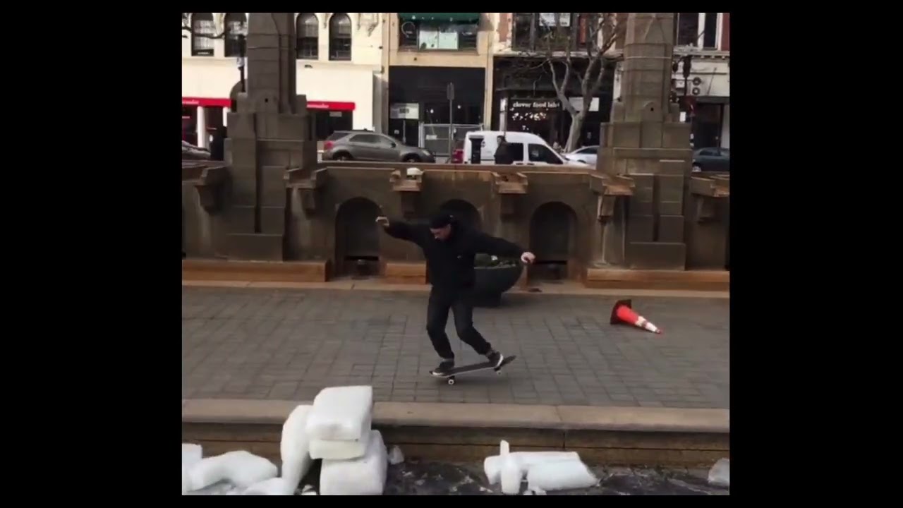 Curt Daley skating eggs, Copley and aquarium in Boston.