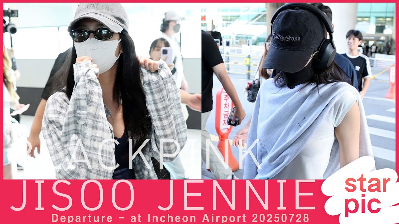 블랙핑크 지수-제니 '언제나 달콤한 미소' [STARPIC] / BLACKPINK JISOO JENNIE Arrival - at Incheon Airport 20250729