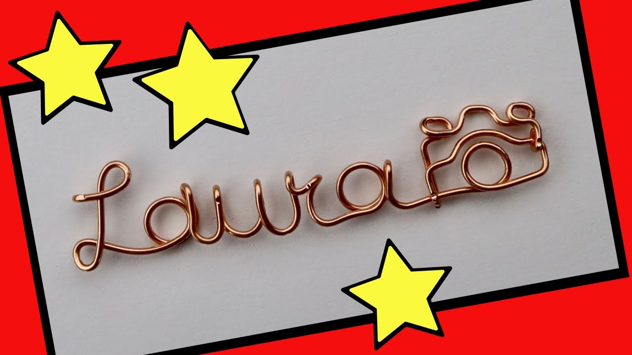 Wire Name Necklace Tutorial: Laura Pendant with a Camera