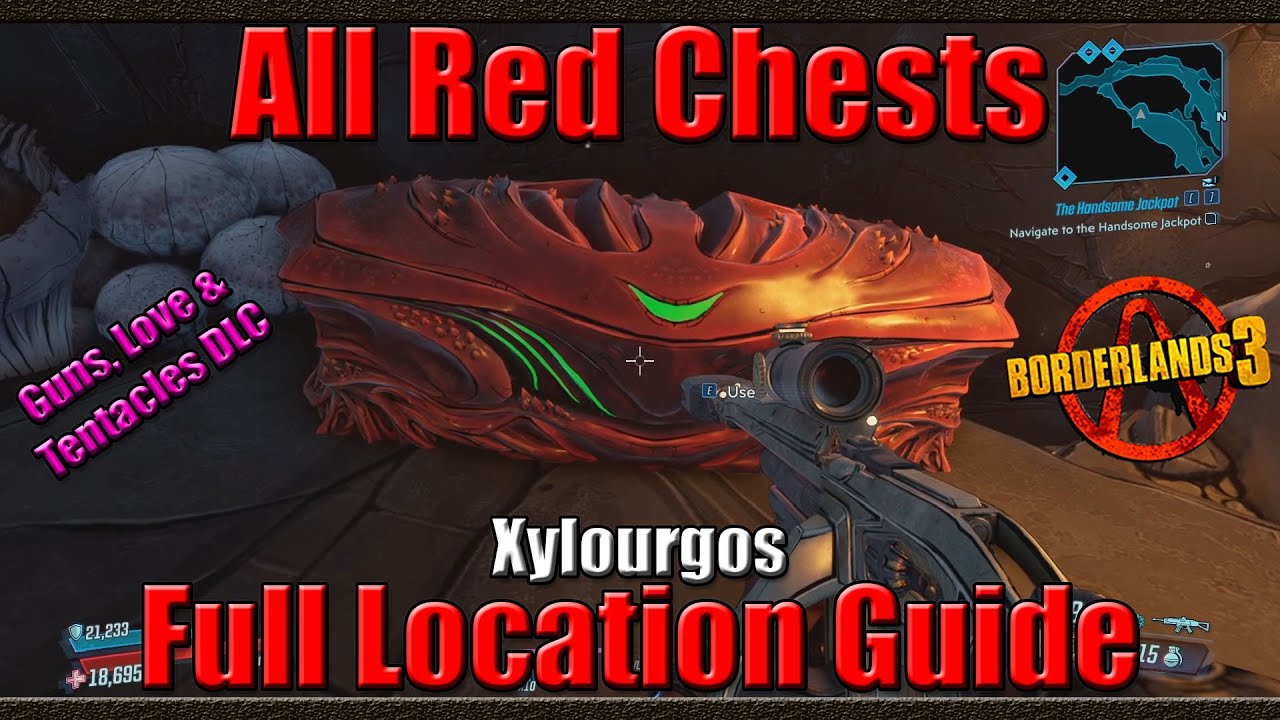 Borderlands 3 | All Red Chest Locations | Xylourgos | Guns, Love and Tentacles DLC | Full Guide