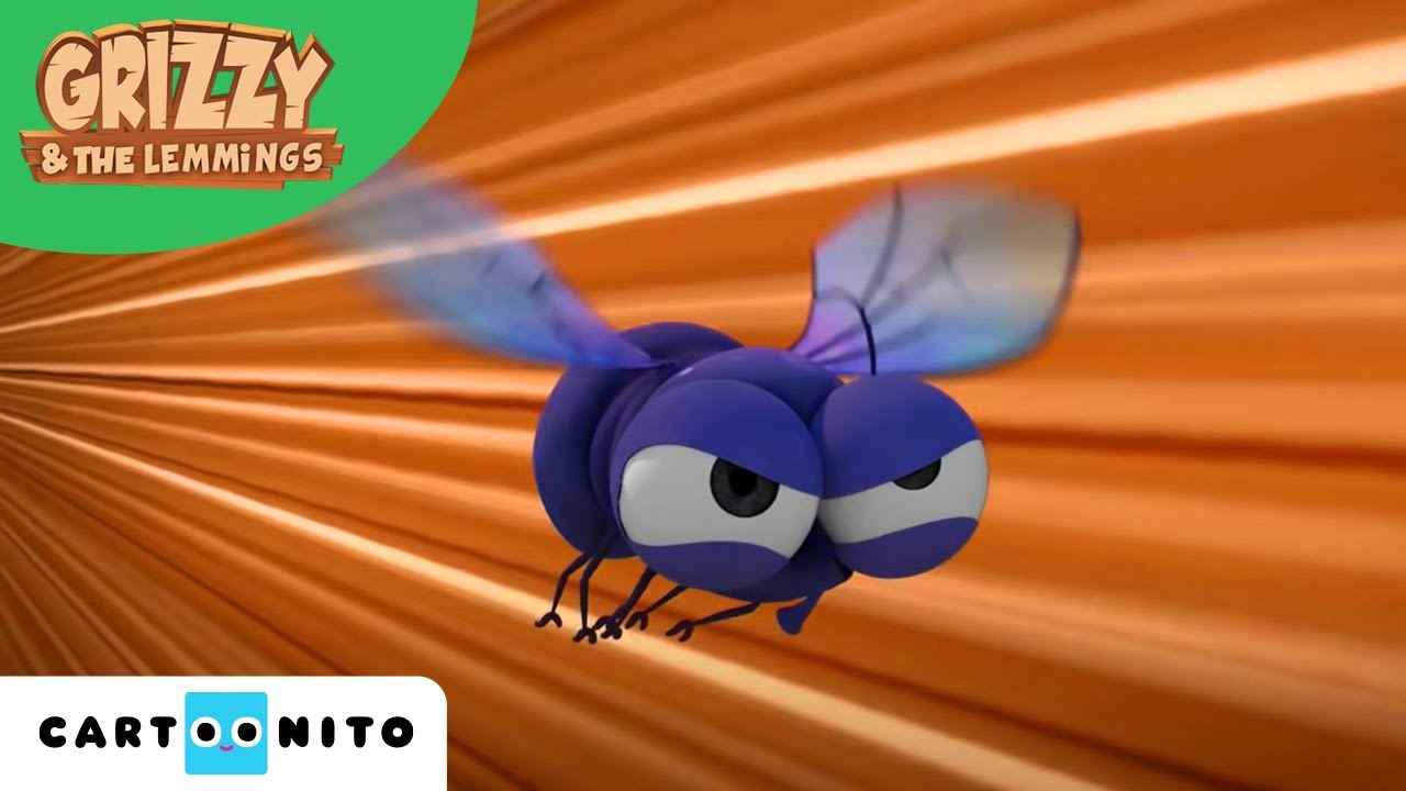 Grizzy en de Lemmings | Vlieg op! | Cartoonito