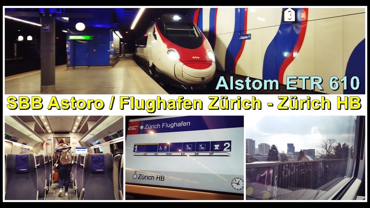 INSIDE SWISS TRAIN / Mit dem Astoro vom Flughafen Zürich zum Zürich Hauptbahnhof, Schweiz 2021