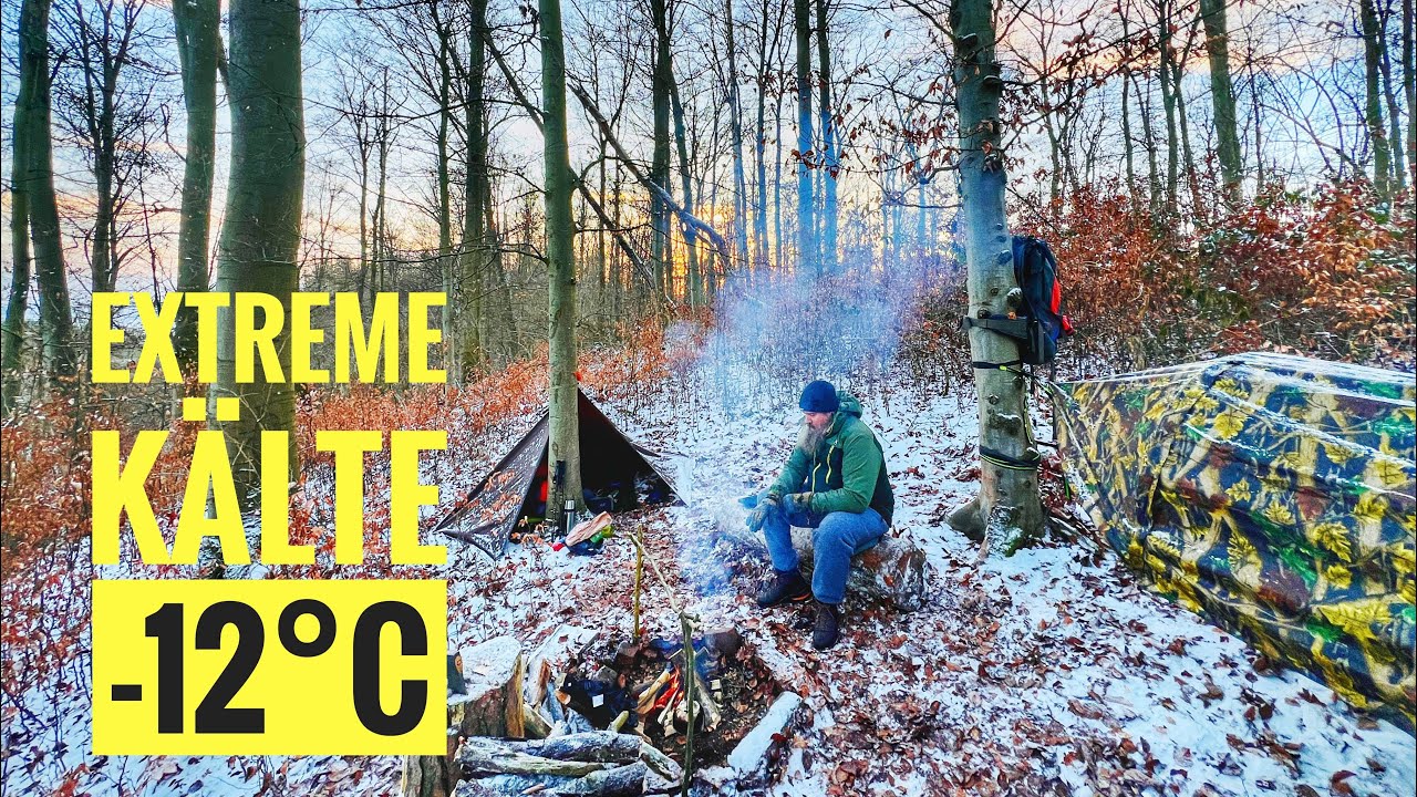 Im Wald übernachten bei -12°C! Von Fleischlappen, Ranzzeit und Wodka 🥶